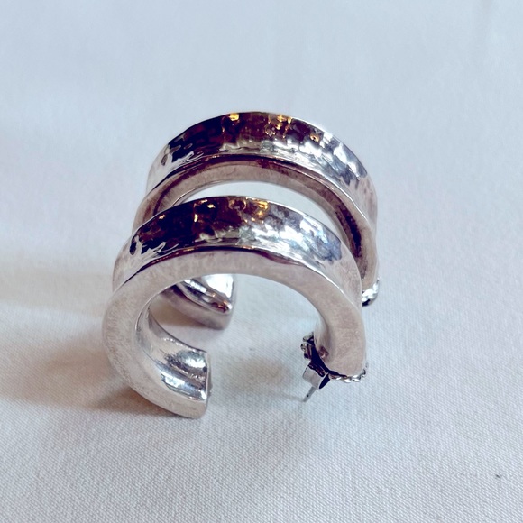 Simon Sebbag Designs Silver Hoop Earrings - Picture 3 of 16